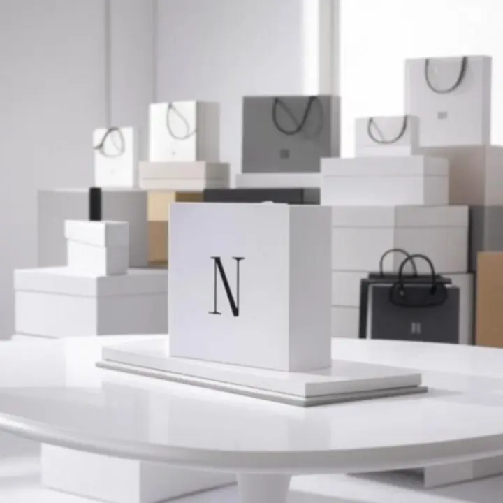 Luxus divatmárka arculatterv logóval és csomagolással